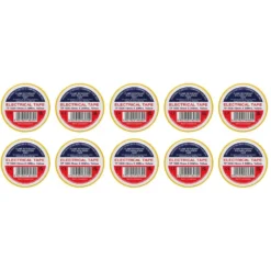 Yellow PVC Electrical Insulation Tape, 19mm x 20m (Pack of 10)